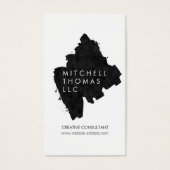 Premium Painted Black Brush Strokes Creatief Visitekaartje (Voorkant)