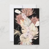 Premium - Pampas Grass Flower Tropical Elegant Bla RSVP Kaartje (Achterkant)