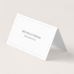 Premium Pearl Elegant Plain Eenvoudige Minimalist Visitekaartjes