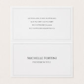 Premium Pearl Elegant Plain Eenvoudige Minimalist Visitekaartjes (Buitenkant ongevouwen)