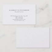 Premium Pearl Trendy Professional Plain Minimalist Visitekaartje (Voorkant / Achterkant)