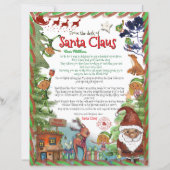 Premium Personalized Watercolor Letter from Santa  (Voorkant)