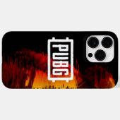 Premium PUBG Design iPhone 14 Pro Max Coque - Choc (Verso (horizontal))