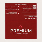 Premium Red Business Visitekaartjes (Buitenkant ongevouwen)