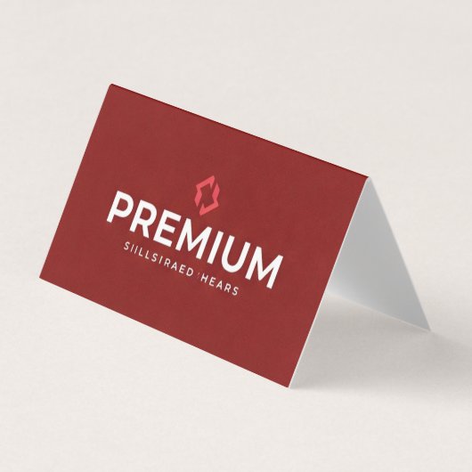 Premium Red Business Visitekaartjes (Voorkant)