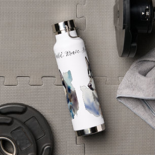 Premium roestvrijstalen waterfles met artistieke S