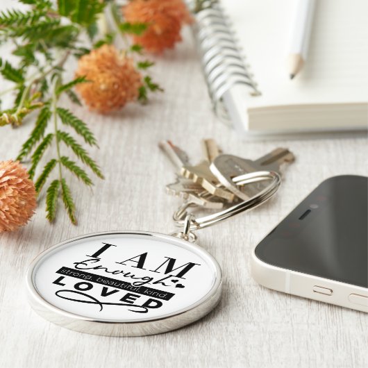 Premium Round Sleutelhanger (Zijkant)