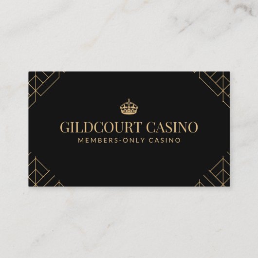 Premium Royal Black & Gold Classy Carte de visite  (Devant)