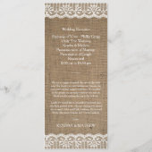 Premium - Rustic Burlap - programma's voor weddens (Achterkant)