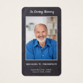 Premium - Rustic Memorial Foto Funeral Prayer Kaar Visitekaartje (Voorkant)