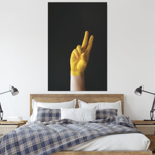Premium-schilderdoek met vingerafdruk (gloss) canvas afdruk (Insitu (Slaapkamer))