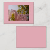 Premium Silk Pink Lily Visitekaartje (Voorkant / Achterkant)