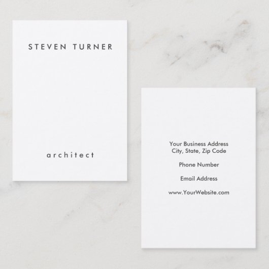 Premium - Silk Trendy - Minimale Professional Plai Visitekaartje (Voorkant / Achterkant)