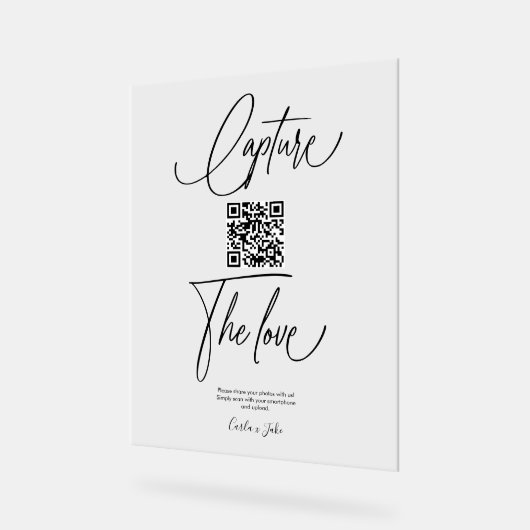 Premium Simple Share Mariage Photos QR Code (Angle)