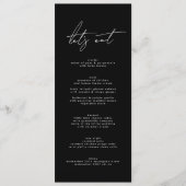 Premium Stijlvol Elegant Zwart & Wit Bruiloft Programma (Voorkant)