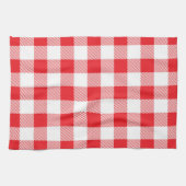 Premium Stylish Red and White Checkered Theedoek (Horizontaal)
