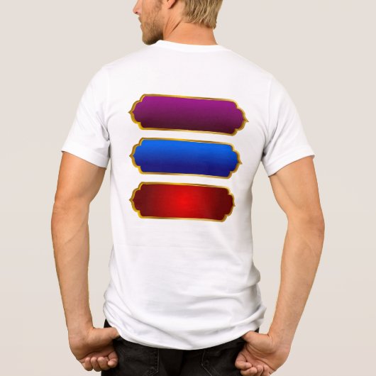 Premium T-shirt van wit katoen voor heren (Achterkant)