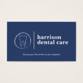 Premium Tandschets Logo Blauw Tandarts Visitekaartje (Voorkant)