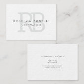 Premium Thick Exclusive Unique Modern Monogram Visitekaartje (Voorkant / Achterkant)