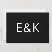 Premium Ultra Bold Grote Monogram Minimalistische Kaart (Achterkant)