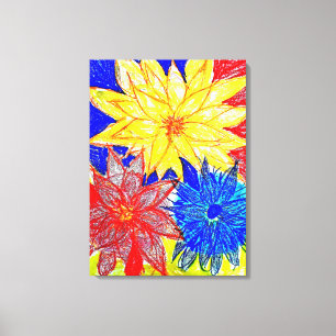 Premium verpakt canvas (glans) contrasteren afdruk