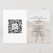 Premium Vet Moderne QR CODE Tekst Twee Foto Save The Date (Achterkant)