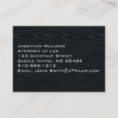 Premium  Visitekaartje van leder en hout (Achterkant)