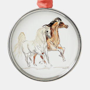 Premium voor Arabische paarden Metalen Ornament