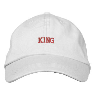 Premium White-Hat met King Text Pure Peace Geborduurde Pet