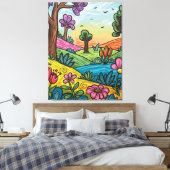 Premium Wrapped Canvas 30" x 40" Afdruk (Insitu (Slaapkamer))