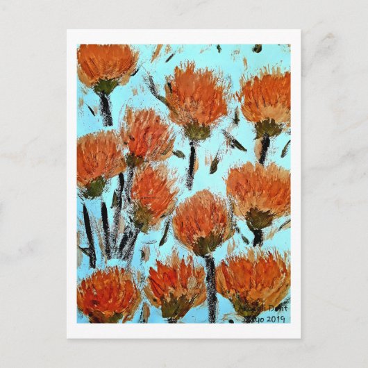 Premium Wrapped Canvas (Glans) Dianthus Briefkaart (Voorkant)