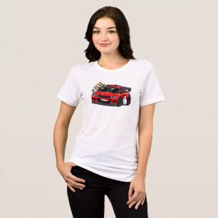 Premium zachte grappige auto vrouwen T-shirt