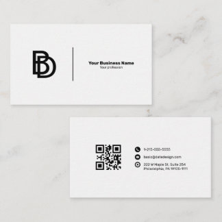 Premium Zakelijke Kaart met Logo en QR-code Visitekaartje