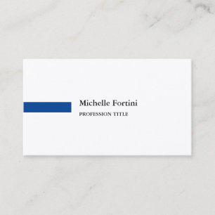 Premium - Zijde Elegant Minimalistisch Deep Blue W Visitekaartje