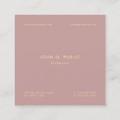 Premium zijdeafwerking Modern Elegant Sjabloon Lux Vierkante Visitekaartje (Achterkant)