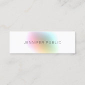 Premium - Zijderafwerking Modern elegant kleurrijk Mini Visitekaartje (Voorkant)