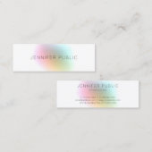 Premium - Zijderafwerking Modern elegant kleurrijk Mini Visitekaartje (Voorkant / Achterkant)