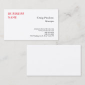 Premium - Zijderewit - minimalistisch modern Visitekaartje (Voorkant / Achterkant)