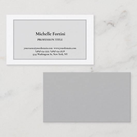Premium - Zijderlaag - Eenvoudige minimalistische  Visitekaartje (Voorkant / Achterkant)