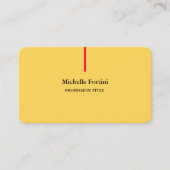 Premium - Zijderlaag - Minimalistisch geel Visitekaartje (Voorkant)