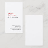 Premium - zijderupTISCH, minimaal professioneel la Visitekaartje (Voorkant / Achterkant)