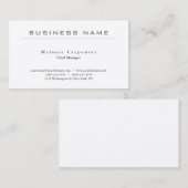 Premium - Zijderwitlaag - minimalistisch modern Visitekaartje (Voorkant / Achterkant)