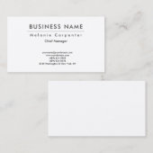 Premium - Zijderwitlaag - minimalistisch modern Visitekaartje (Voorkant / Achterkant)