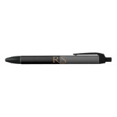 Premium zwart chique goud professionele monogram zwarte inkt pen (Bovenkant)