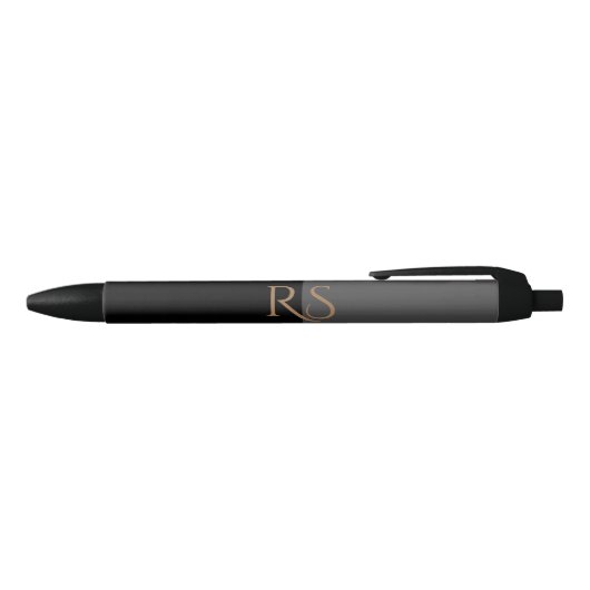 Premium zwart chique goud professionele monogram zwarte inkt pen (Bovenkant)