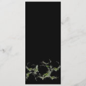 Premium zwart monogram | Eucalyptus krans bruiloft Menu (Achterkant)