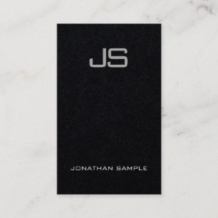 Premium zwart oplaadmonogram - Verticale plaat Visitekaartje