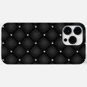 Premium zwart vierkant patroon Case-Mate iPhone case (Achterkant (horizontaal))