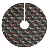 Premium zwarte kerst botanische bessen vakantie kerstboom rok (Voorkant)