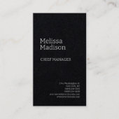 Premium - zwarte, moderne, minimale professionele  visitekaartje (Voorkant)